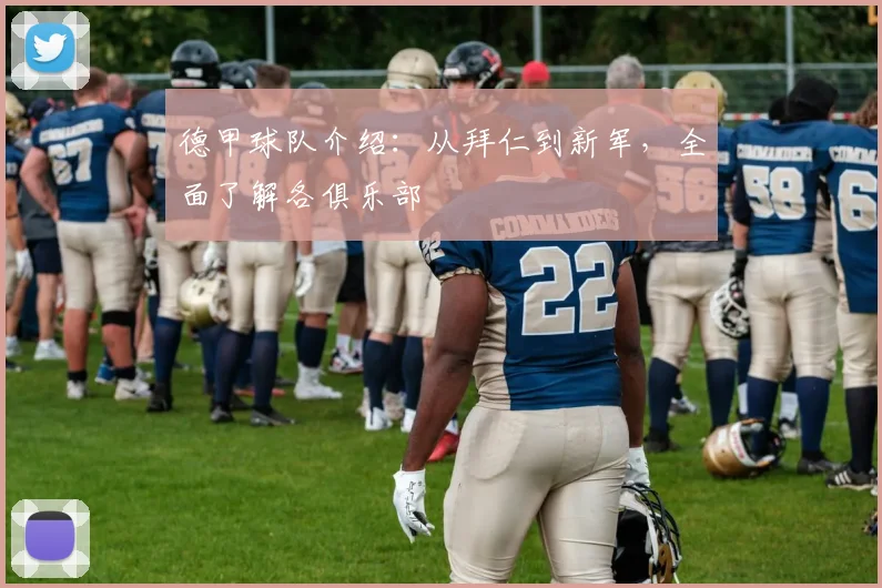 德甲球队介绍：从拜仁到新军，全面了解各俱乐部